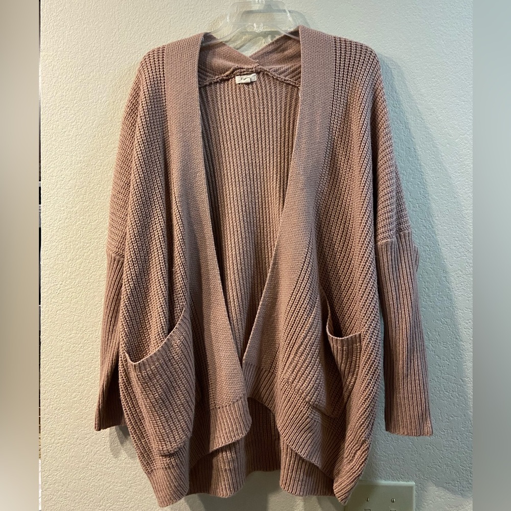 Dusty pink sweater cardigan